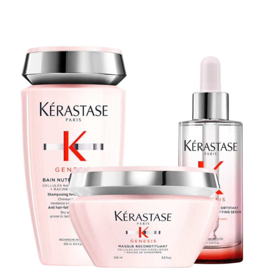 Kerastase Genesis Set (Bain Nutri-Fortifiant Shampoo 250ml + Masque Reconstituant 200ml + Anti-Chute Fortifiant 90ml)