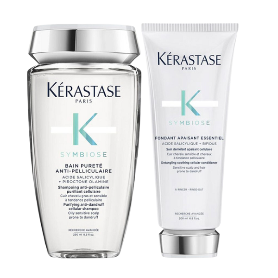 Kerastase Symbiose Set (Bain Pureté Anti-Pelliculaire 250ml + Fondant Apaisant Essentiel 200ml)