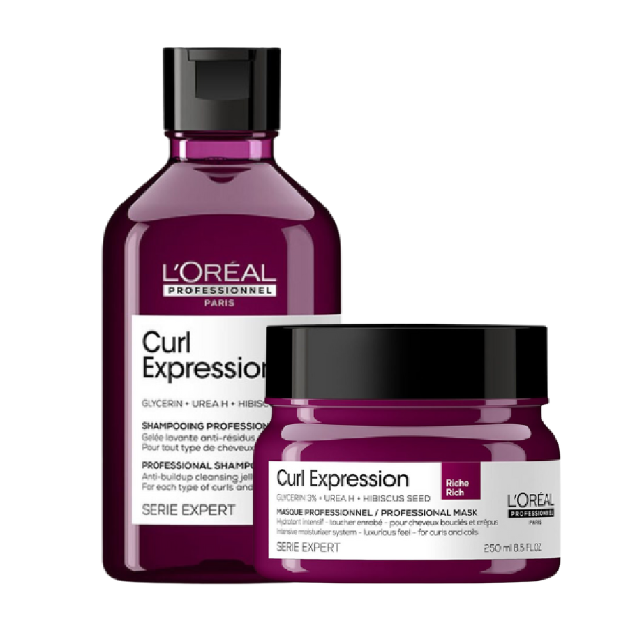 L'Oreal Professionel Serie Expert Curl Expression Set (Jelly Shampoo 300ml + Riche Mask 250ml)