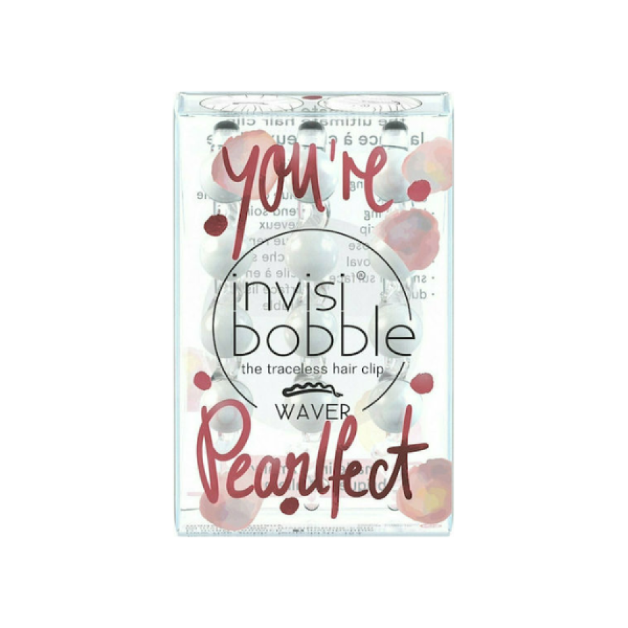 Invisibobble Διακοσμητικά Τσιμπιδάκια Μαλλιών Λευκά Waver Sparks Flying You're Pearlfect με Πέρλα 3τμχ