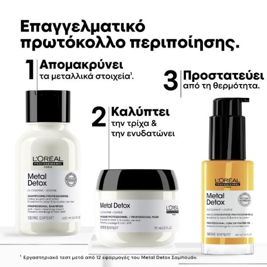 L'Oreal Serie Expert Metal Detox Mini Trio Kit (Shampoo 100ml + Mask 75ml + Oil 30ml) - Image 2