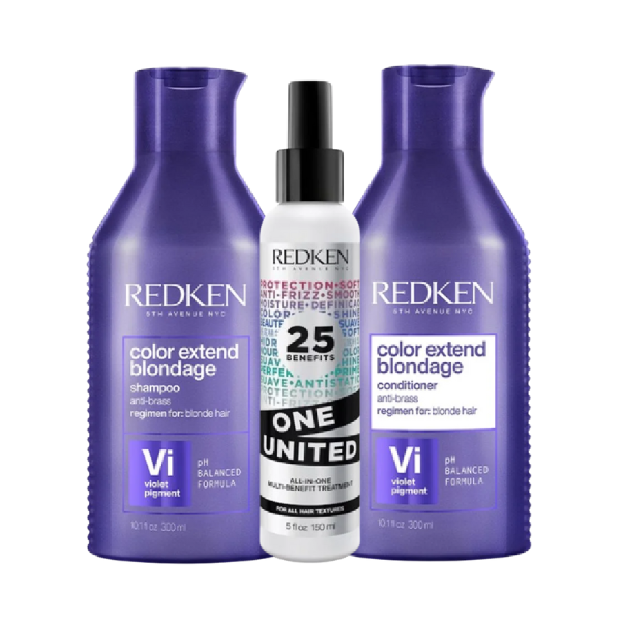 Redken Color Extend Blondage Set (Shampoo 300ml + Conditioner 300ml + One United)