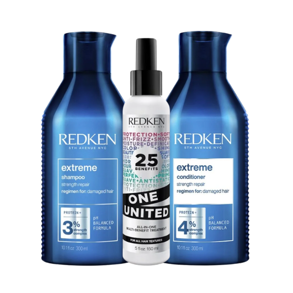 Redken Extreme Set (Shampoo 300ml + Conditioner 300ml + One United)
