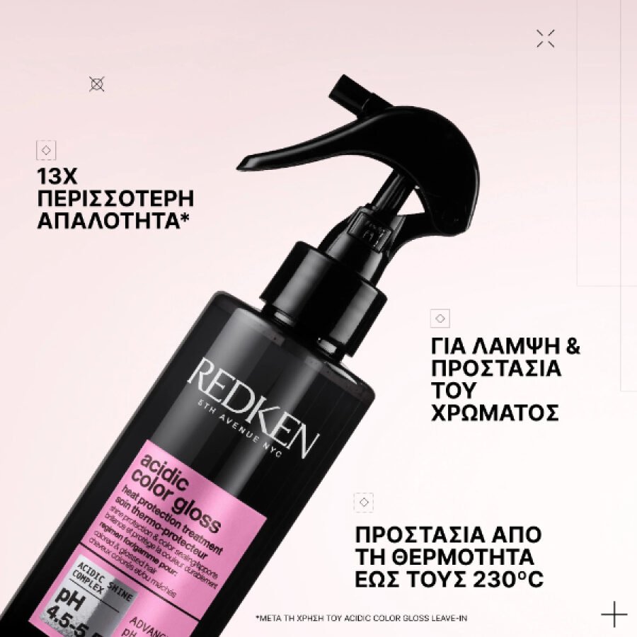 Redken Limited Edition Acidic Color Gloss 2025 Set (Shampoo 300ml + Conditioner 300ml + Heat Protectant Leave-In 190ml - Image 4