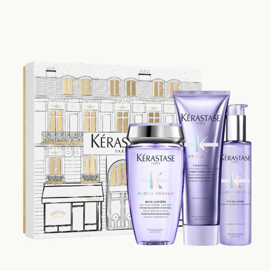Kerastase Limited Edition 2025 Set Blond Absolu (Bain Lumière 250ml - Cicaflash 250ml - Cicaplasme 150ml)