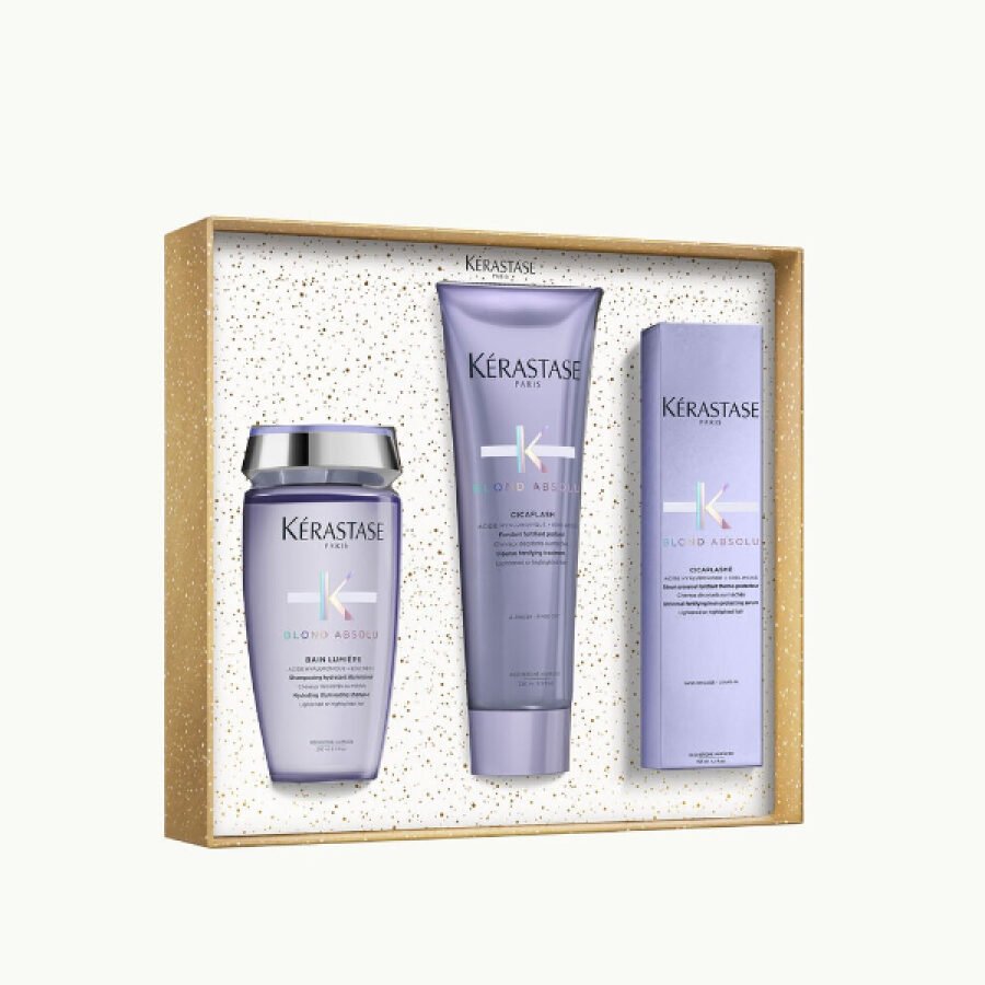 Kerastase Limited Edition 2025 Set Blond Absolu (Bain Lumière 250ml - Cicaflash 250ml - Cicaplasme 150ml) - Image 3