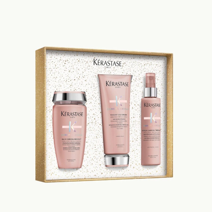 Kerastase Limited Edition 2025 Set Chroma Absolu (Bain Riche Chroma Respect 250ml - fondant Cica Chroma 200ml - Serum Cica Thermique 150ml) - Image 3