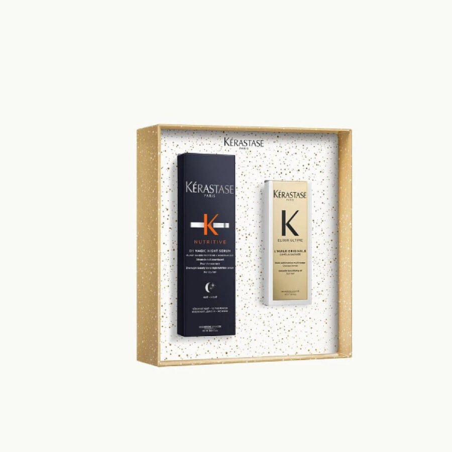 Kérastase Iconics Duo Gift Set 2025 (Nutritive 8h Night Serum 90ml + Elixir Ultime L’Huile 30ml) - Image 3