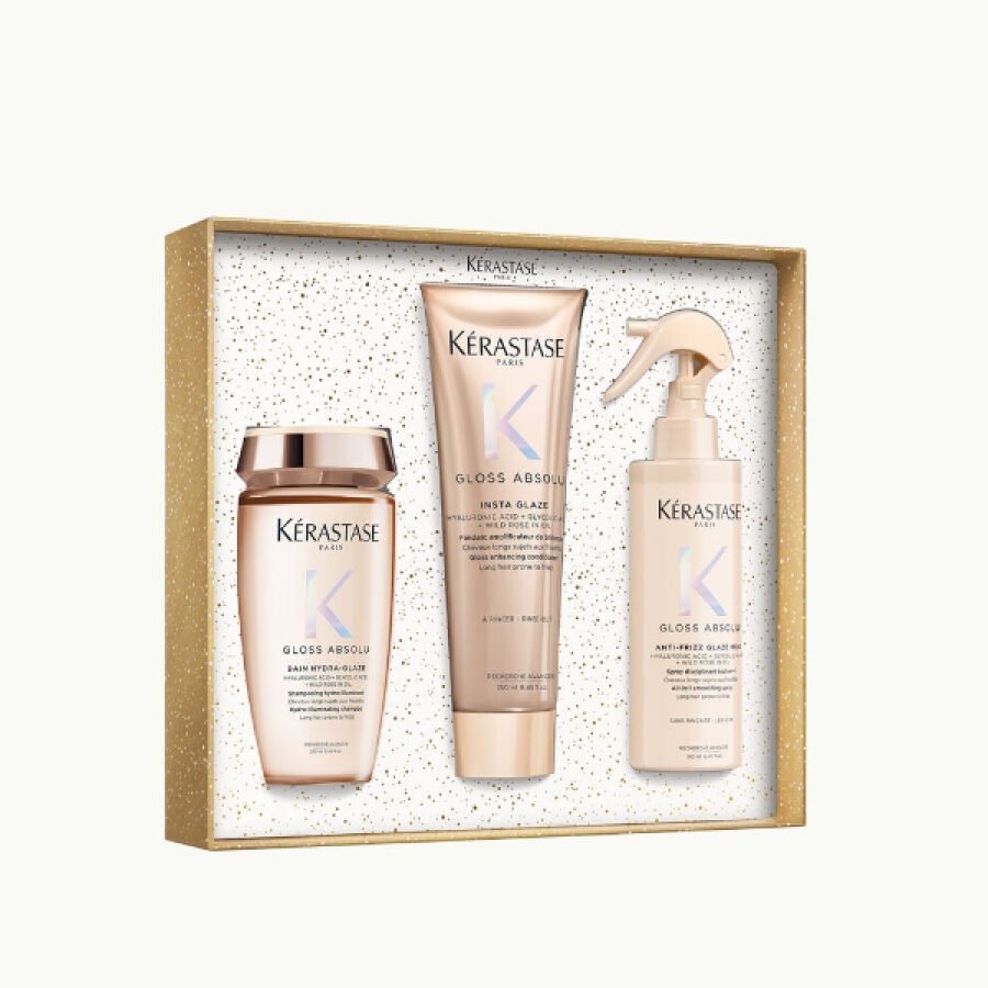 Kerastase Limited Edition 2025 Set Gloss Absolu (Bain Hydra Glaze 250ml - Fondant Flash Glaze 250ml - Anti Frizz Glaze Milk 190ml) - Image 2