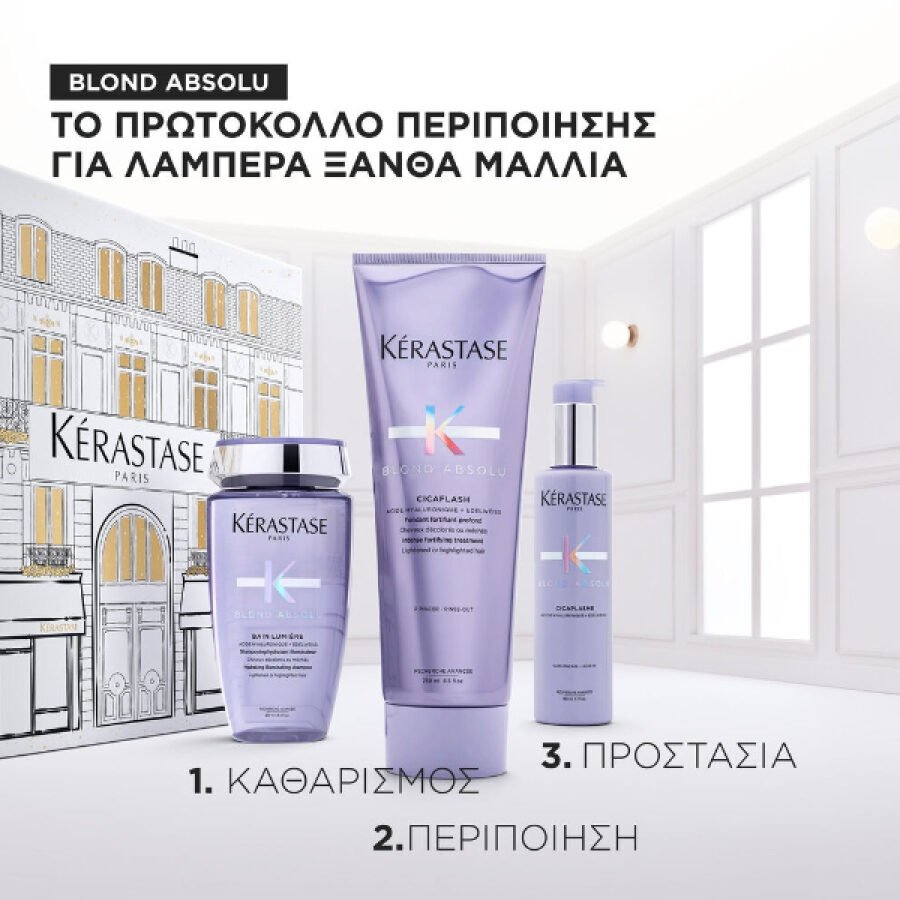 Kerastase Limited Edition 2025 Set Blond Absolu (Bain Lumière 250ml - Cicaflash 250ml - Cicaplasme 150ml) - Image 4